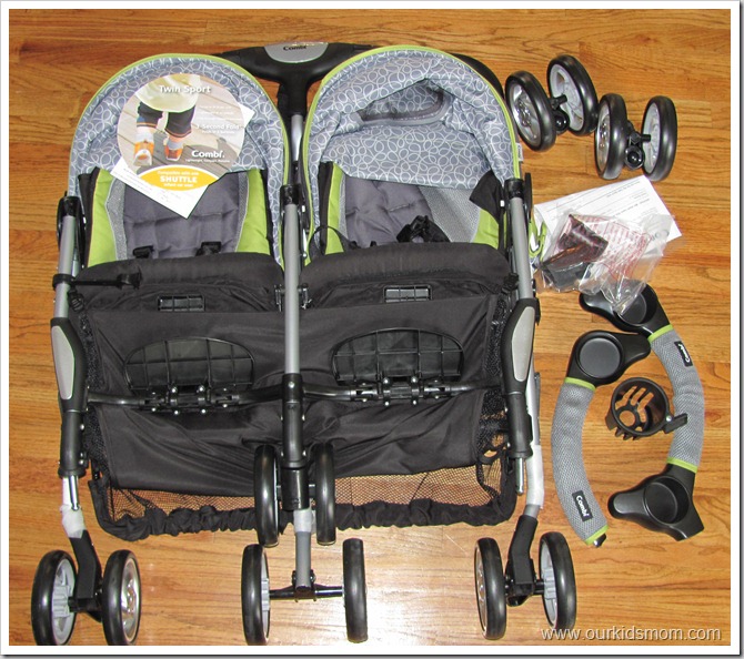 combi double stroller with car seat