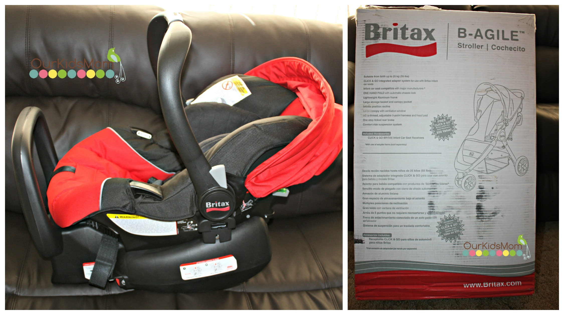 britax infant car seat stroller combo