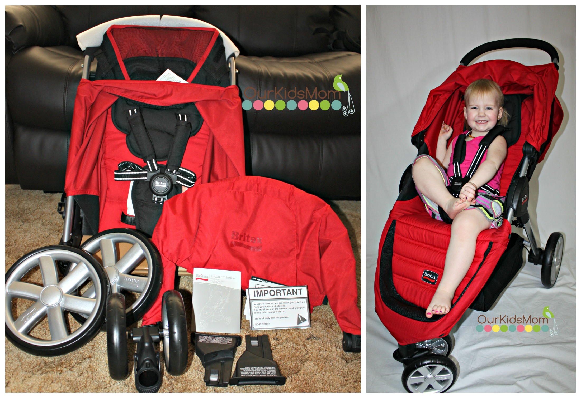 when can baby sit in britax stroller without car seat