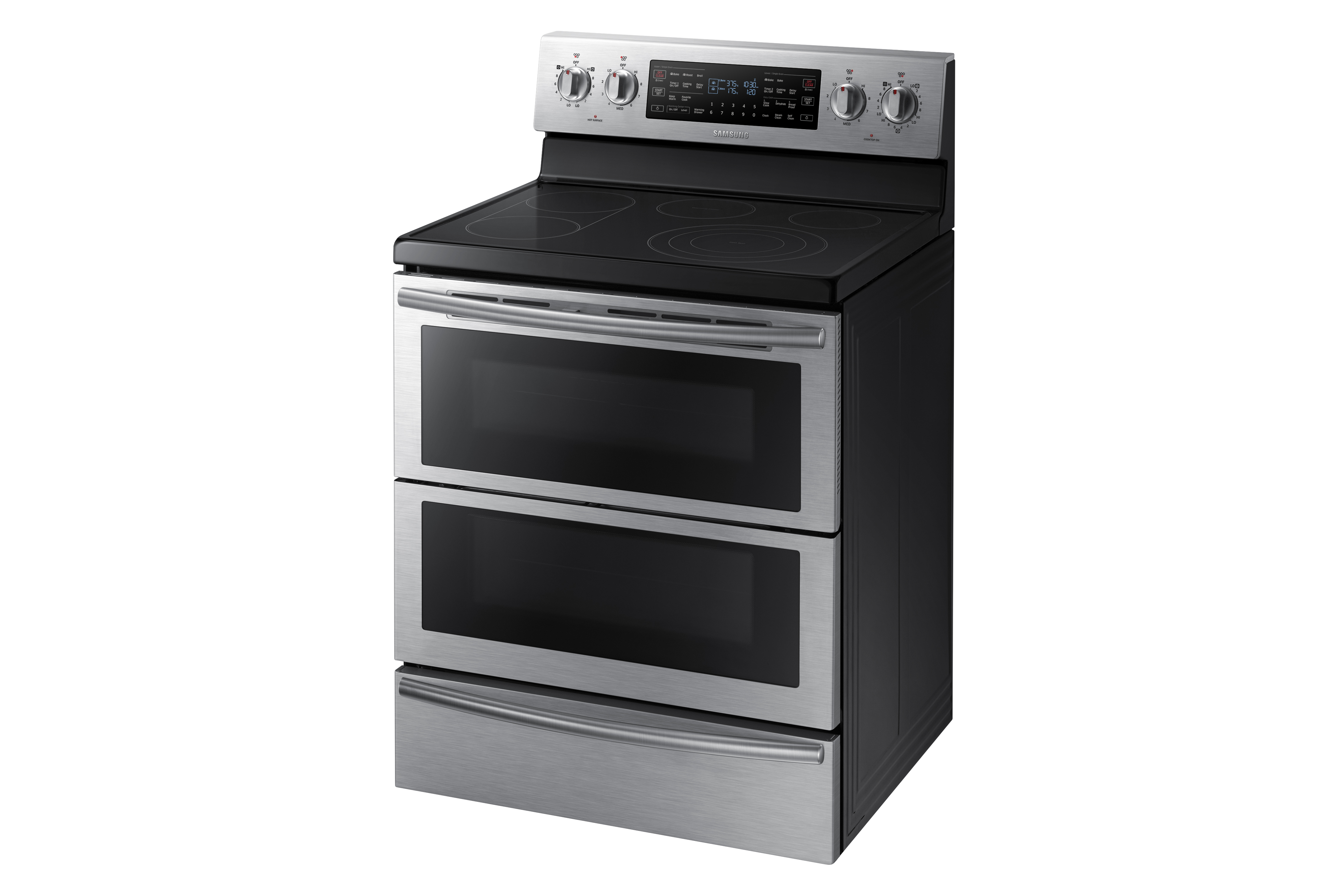 5.9 cu. ft. Double Oven Electric Range in Stainless Steel (NE59J7850WS)