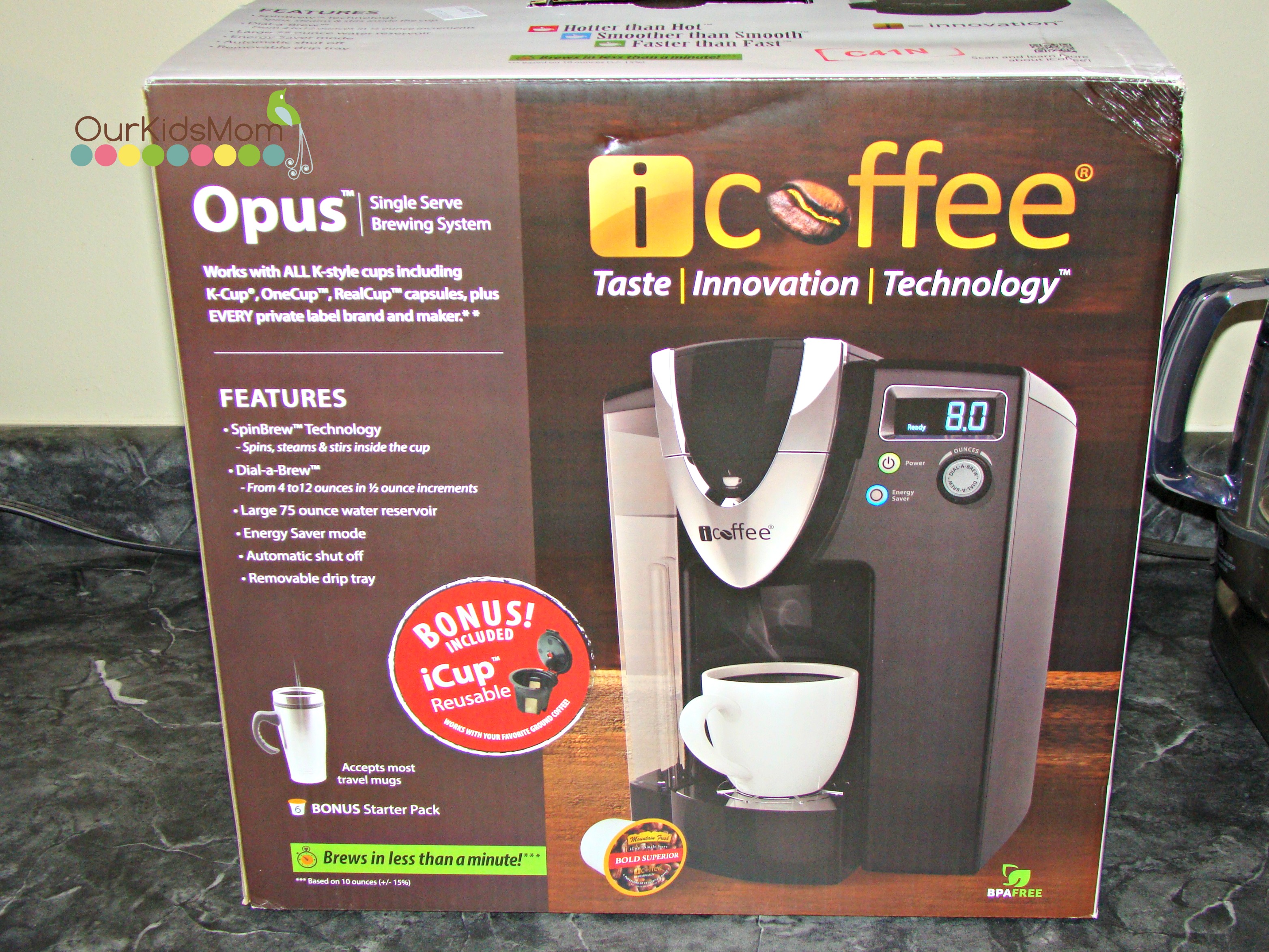 iCoffee Opus Single Serve Brewing System - OurKidsMom